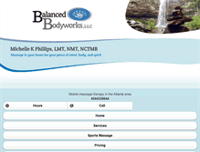 Tablet Screenshot of michellephillipsmassage.com